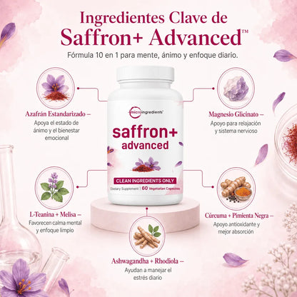 Saffron+ Advanced® | Equilibrio emocional · Fórmula adaptógena avanzada