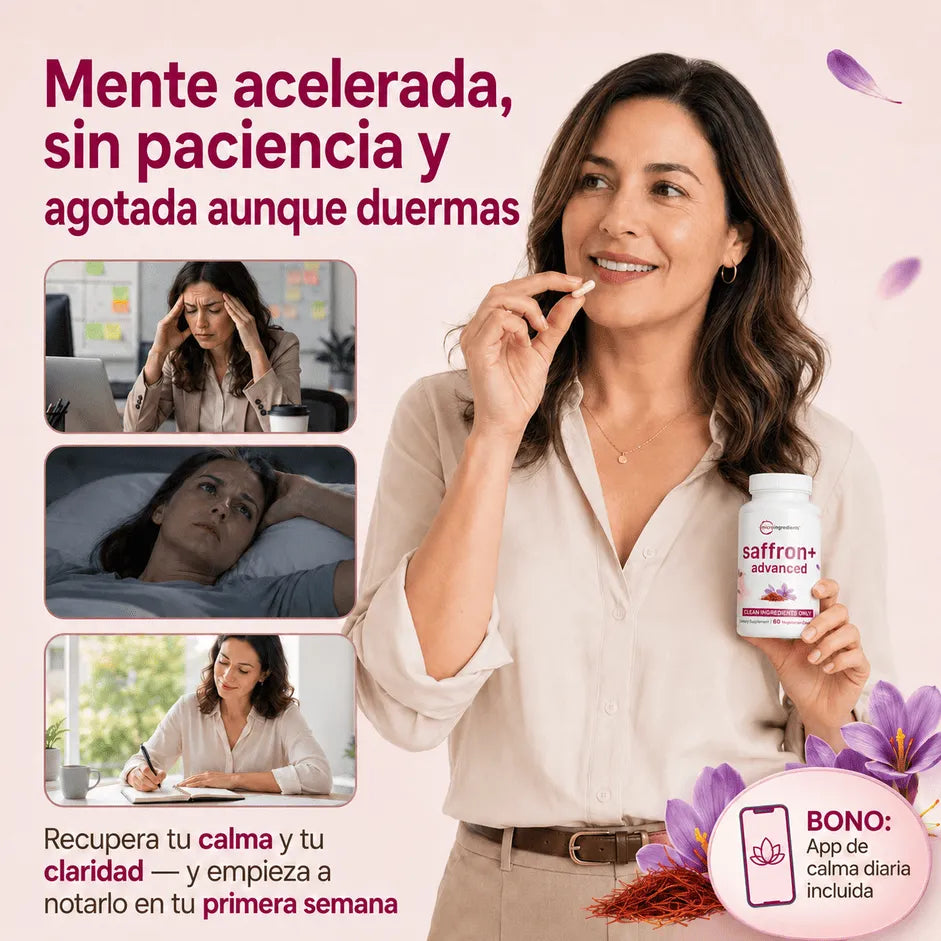 Saffron+ Advanced® | Equilibrio emocional · Fórmula adaptógena avanzada