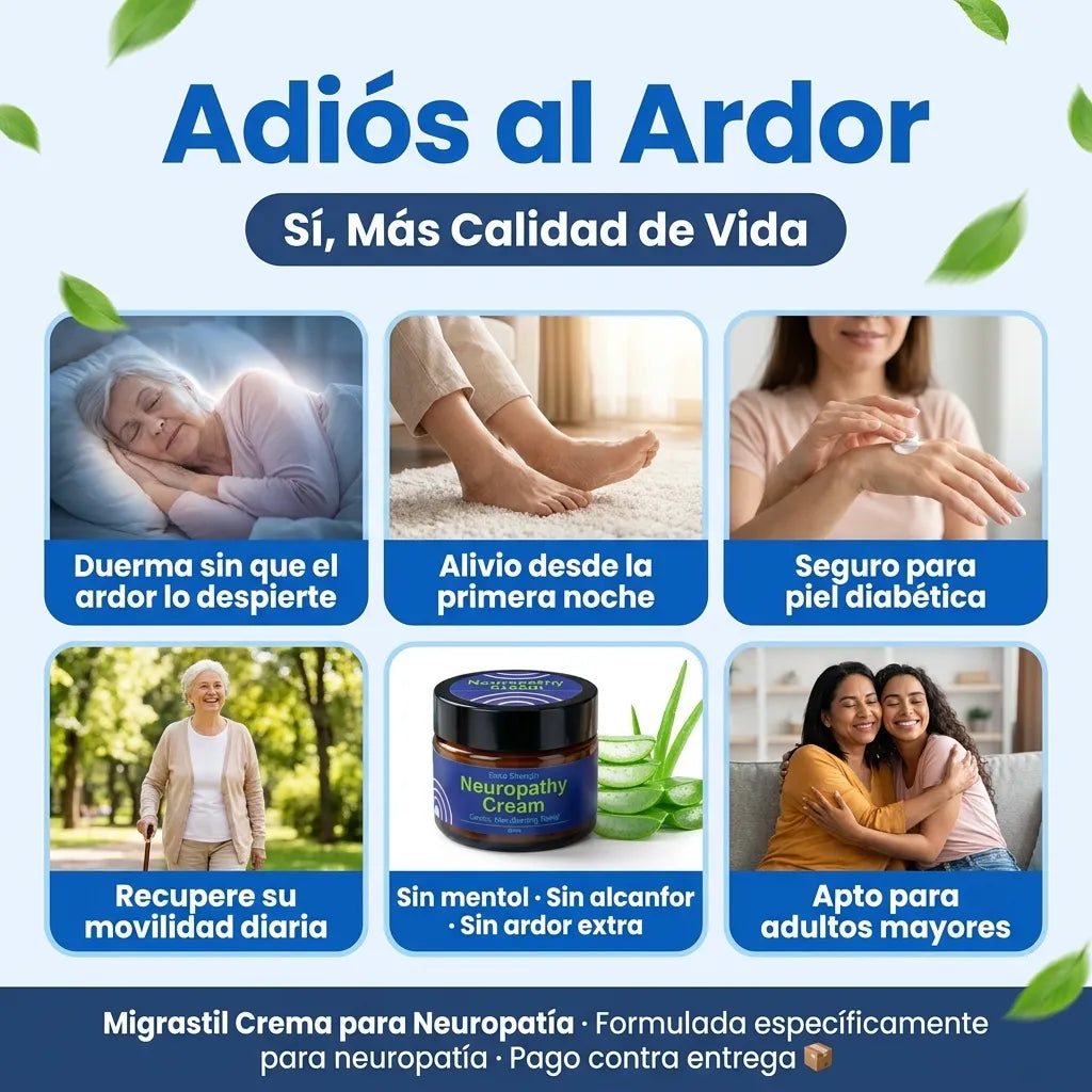 Adiós al Ardor — 6 beneficios Migrastil Neuropathy Cream